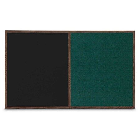 United Visual Products Sliding Door Indoor Enclosed Corkboard, 3 UV9000ACSH-GOLD-BLACK